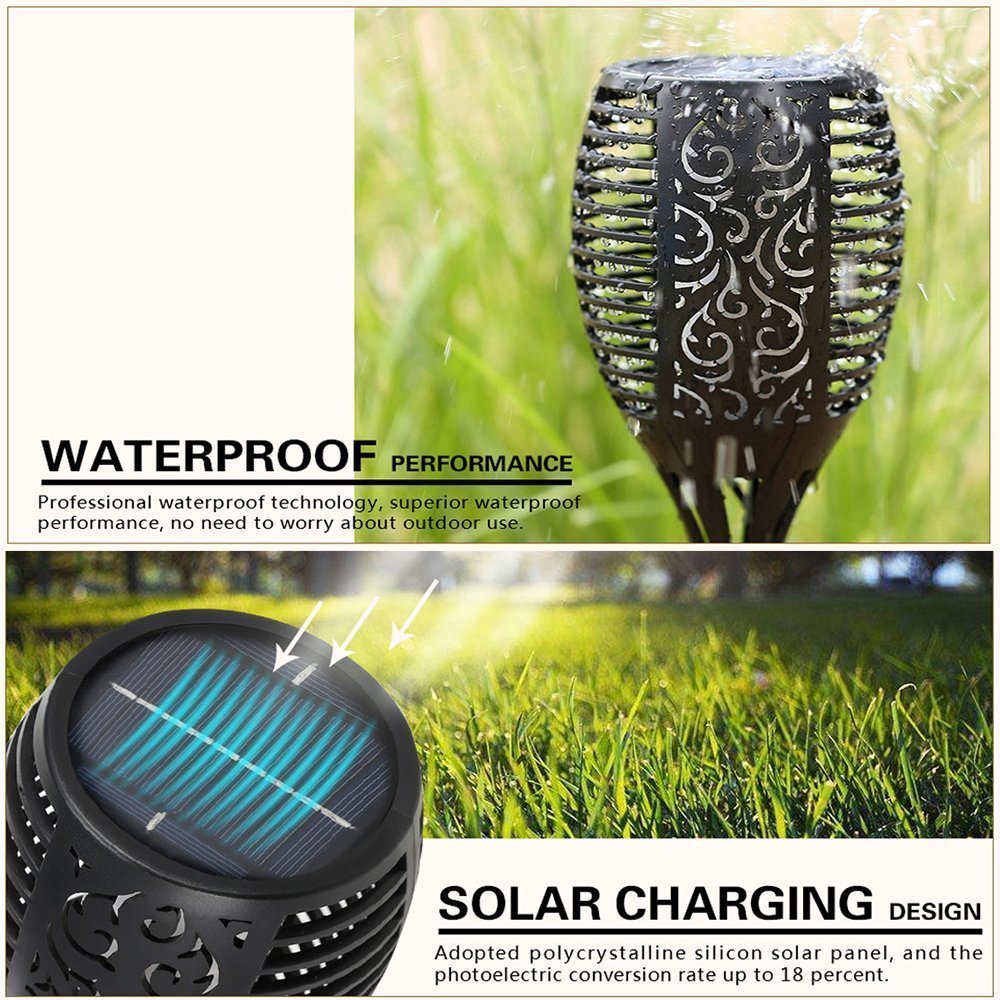 LED Waterproof  Solar Torch Light Lamp Outdoor Landscape Decoration Garden Lawn Light