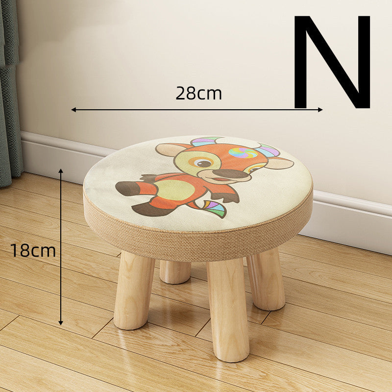 Multifunctional Fabric Coffee Table Stool